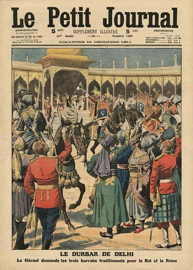 Delhi Durbar, illustration from ''Le Petit Journal'', supplement illustre, 24th December 1911 a Scuola Francese