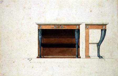 Design for a Directoire console table a Scuola Francese