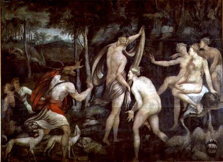 Diana and Actaeon, Fontainebleau School a Scuola Francese
