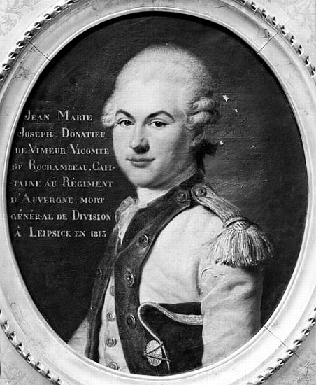 Donatien Marie Joseph de Vimeur (1755-1813) Vicomte de Rochambeau a Scuola Francese