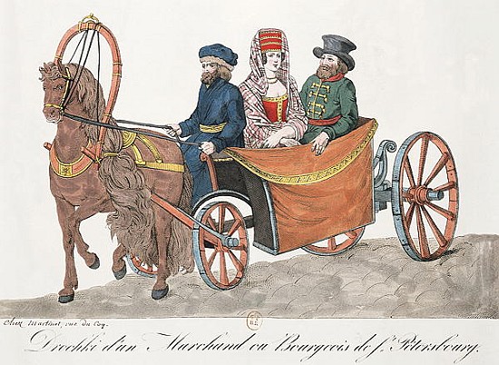Droshky of a St. Petersburg Merchant a Scuola Francese