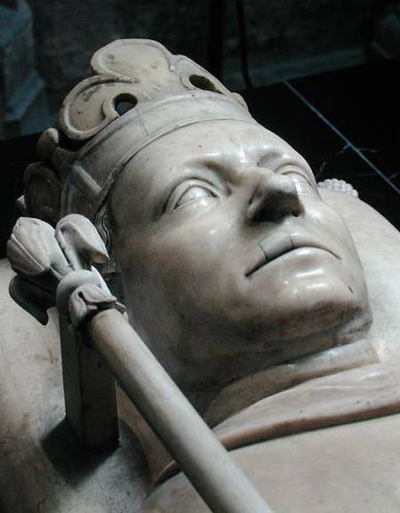 Effigy of Charles VI the Mad (1366-1422)  (detail) a Scuola Francese