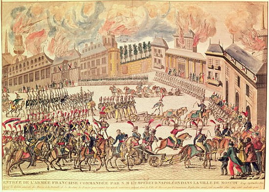 Entry of the French Army Commanded Emperor Napoleon into Moscow, 14th September 1812 a Scuola Francese