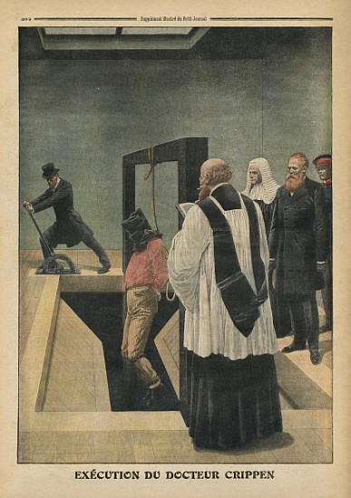 Execution of Doctor Crippen, illustration from ''Le Petit Journal'', supplement illustre, 4th Decemb a Scuola Francese