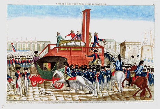 Execution of Louis XVI (1754-93) 21st January 1793 (see also 14664) a Scuola Francese