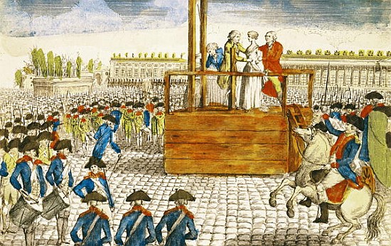 Execution of Marie-Antoinette (1755-93) in the Place de la Revolution, 16th October 1793 a Scuola Francese