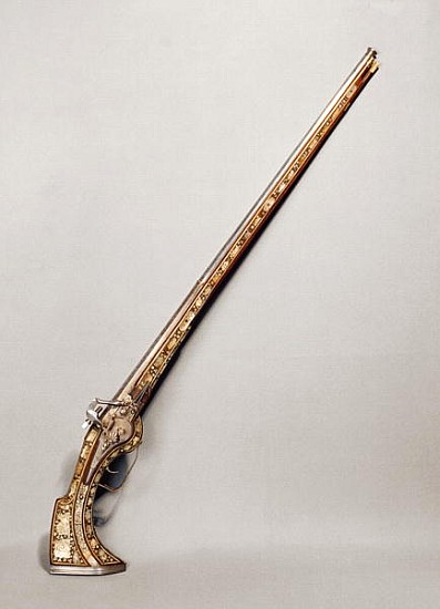 Flintlock rifle (wood & metal) a Scuola Francese