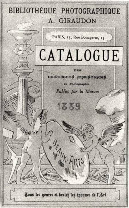 Front cover of 'Catalogue des Documents Artistiques en Photographie' published by Bibliotheque Photo a Scuola Francese