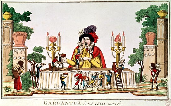 Gargantua at his Little Supper, c.1800 a Scuola Francese