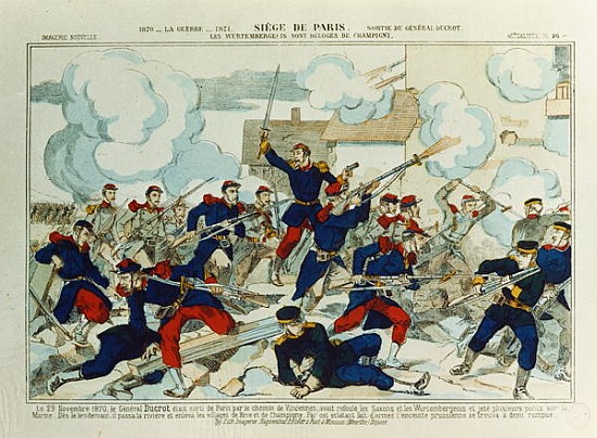 General Ducrot (1817-82) at the Battle of Champigny, 29th January a Scuola Francese