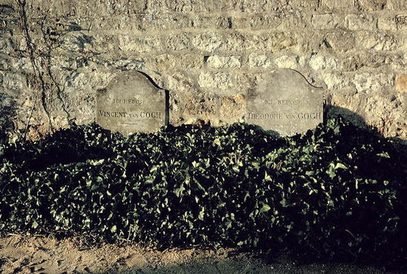 Graves of Vincent (1853-90) and Theo (1857-91) van Gogh (stone) a Scuola Francese