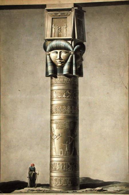 A Hathor headed pillar at Dendarah a Scuola Francese