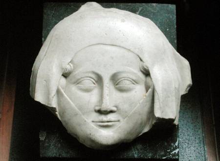 Head of an effigy of a woman a Scuola Francese