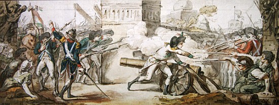 Heroic death of Desilles in his attempt to stop the battle during the Mutiny of Nancy 31 August 1790 a Scuola Francese