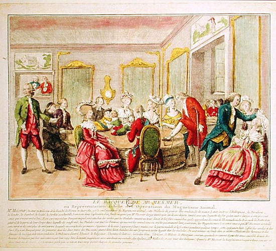 Hypnotism Session with Franz Anton Mesmer (1734-1815) 1784 a Scuola Francese