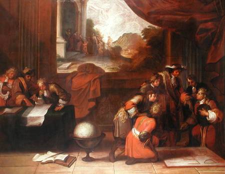 Interior of a Room with Geographers and Mathematicians a Scuola Francese