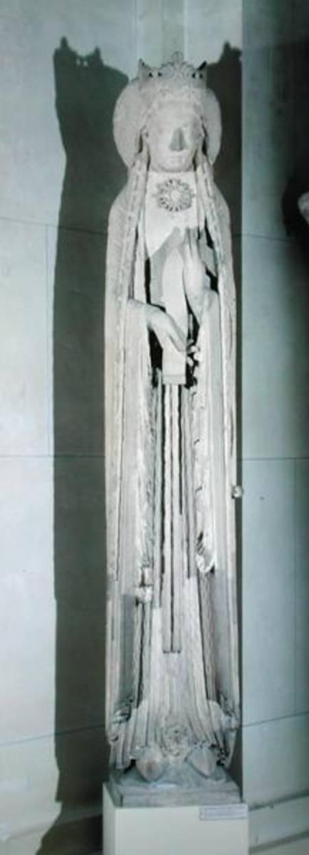 Jamb figure of a queen, removed from the west facade of the Eglise de Notre-Dame, Corbeil a Scuola Francese