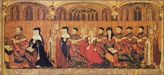 Jean I Jouvenel des Ursins (1360-1431) with his wife, Michelle de Vitry (d.1456) and their family, 1 a Scuola Francese