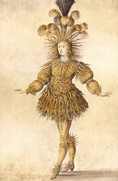 King Louis XIV of France in the costume of the Sun King in the ballet ''La Nuit'' a Scuola Francese