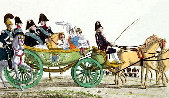Louis XVIII (1755-1824) and his Family Reviewing the Royal Troops at the Champ de Mars, 20th June 18 a Scuola Francese