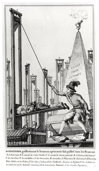 Maximilien de Robespierre (1758-94) Executing the Executioner a Scuola Francese
