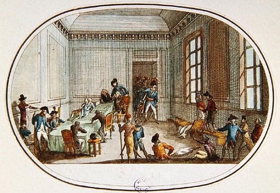 Maximilien de Robespierre (1758-94) injured in the antechamber of the Comite de Salut Public, 10 The a Scuola Francese