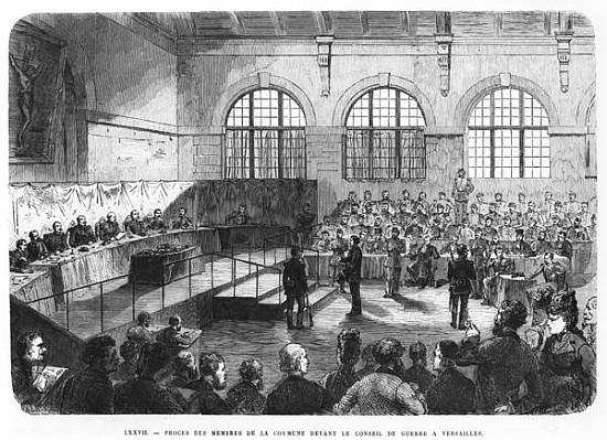 Members of the Commune being court martialled at Versailles a Scuola Francese