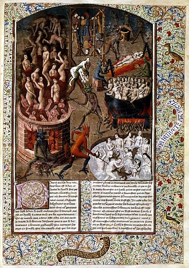 Ms 246 f.383r Hell, from the French translation of ''De Civitate Dei'' by St. Augustine of Hippo (35 a Scuola Francese
