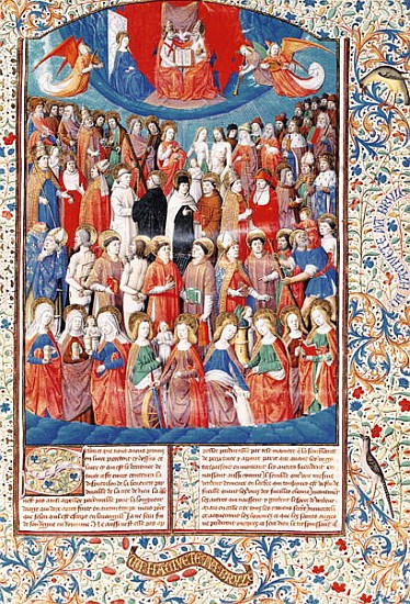 Ms 246 f.406r Paradise, from ''De Civitate Dei'' by St. Augustine of Hippo (354-430) a Scuola Francese