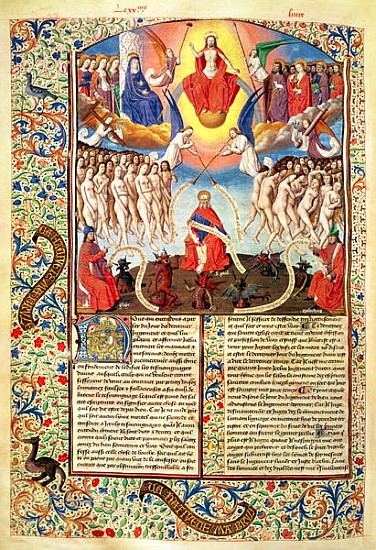 Ms 246 fol.371v The Last Judgement, from ''De Civitate Dei'' by St. Augustine of Hippo (354-430) a Scuola Francese