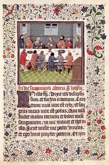 Ms 370 fol.184 The Last Supper a Scuola Francese
