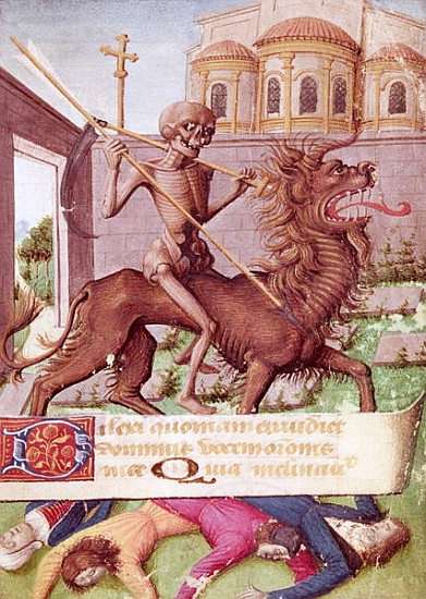 Ms 89 fol.88 The Triumph of Death, from a Book of Hours a Scuola Francese