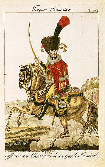 Officer of the Hussars of the Imperial Guard during the First Empire a Scuola Francese