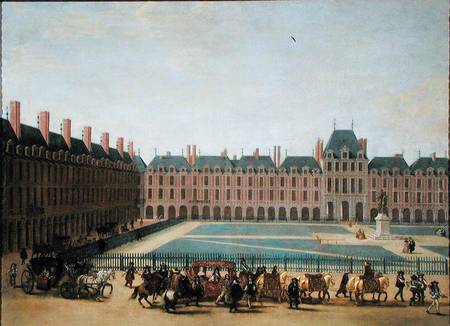 The Place Royale with the Royal Carriage a Scuola Francese