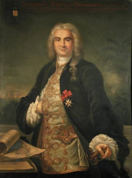 Portrait of Bertrand-Francois Mahe de la Bourdonnais (1699-1753) a Scuola Francese