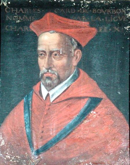 Portrait of Cardinal Charles de Bourbon (1523-90) a Scuola Francese