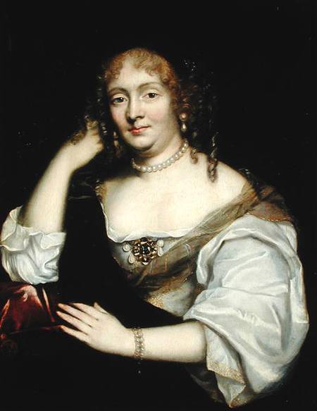 Portrait of Marie de Rabutin-Chantal (1626-97) Marquise de Sevigne a Scuola Francese