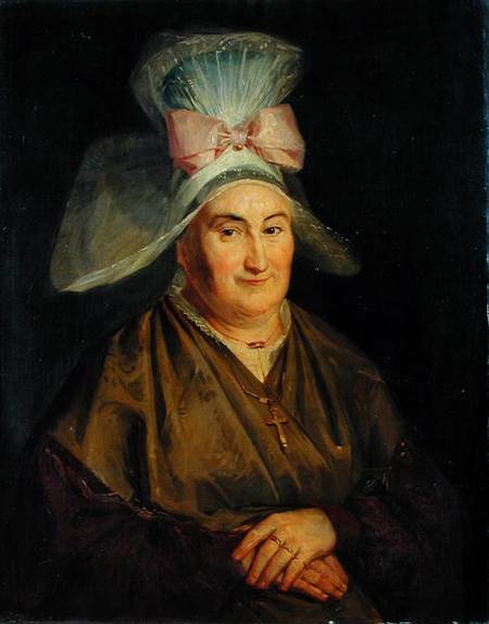 Portrait of a Woman with a Normandy Bonnet a Scuola Francese