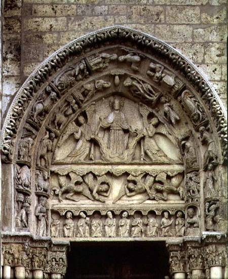 The Royal Portal, north door, tympanum depicting the Ascension a Scuola Francese