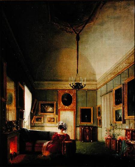 Salon of Hortense de Beauharnais (1783-1837) at Arenenberg a Scuola Francese