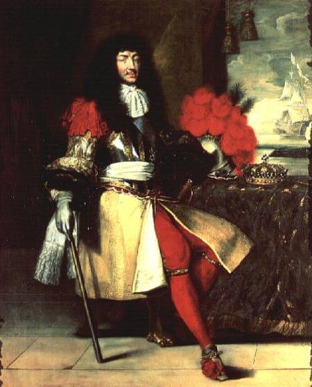 Seated Portrait of Louis XIV (1638-1715) a Scuola Francese