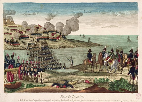 Siege of Trocadero Louis-Antoine de France (1775-1844) Duc d''Angouleme, 31st August 1823 a Scuola Francese