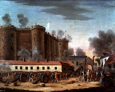 Storming of the Bastille on 14th July 1789 a Scuola Francese