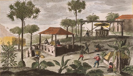 Sugar Refinery, illustration from ''Histoire des Antilles'' Jean Baptiste Labat (1663-1738) (see als a Scuola Francese