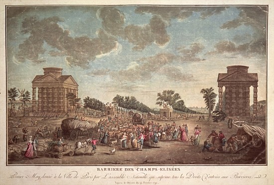 The Barrier at the Champs Elysees. The Suppression of Right of Entry to Paris in 1790 a Scuola Francese
