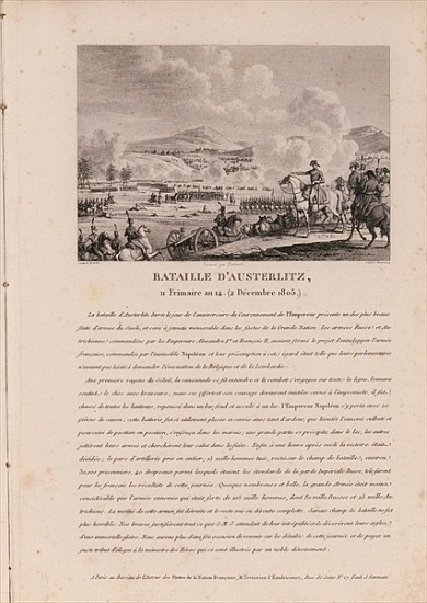 The Battle of Austerlitz, 2nd December 1805 a Scuola Francese