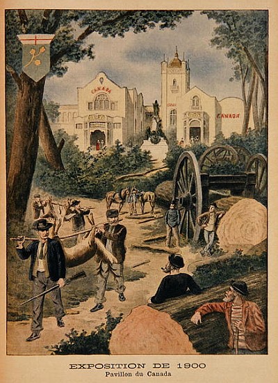 The Canadian Pavilion at the Universal Exhibition of 1900, Paris, illustration from ''Le Petit Journ a Scuola Francese