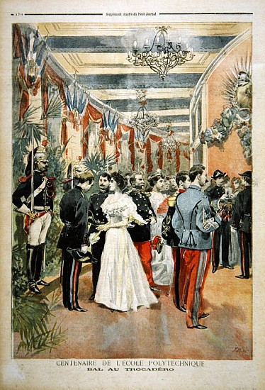 The Centenary of the Ecole Polytechnique: A ball at the Trocadero, from the illustrated supplement o a Scuola Francese