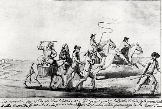 The First Runaways of the Revolution: Mme de Polignac (1749-93), Comte d''Artois (1757-1836) future  a Scuola Francese