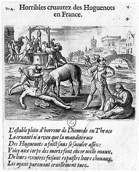 The Horrible Cruelty of the Huguenots in France a Scuola Francese